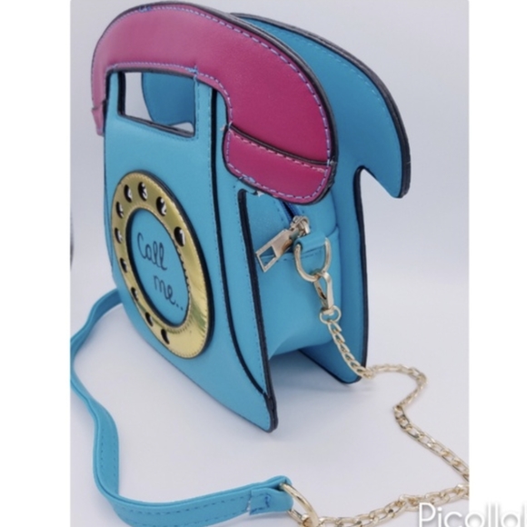 "Call me" telephone crossbody bag purse - Picture 2 of 7